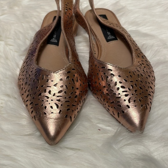 Steven by Steve Madden Lourdes Point Toe Slingback Rose Gold Flats Size 6.5 B1 - Picture 2 of 7